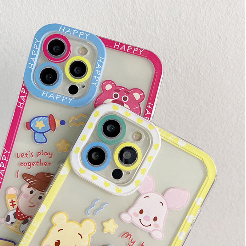 Case Desain Winnie The Pooh Strawberry Bear Untuk Iphone 13 11 12 Pro Max Mini Xs Max XR 6 6s 7 8 Plus