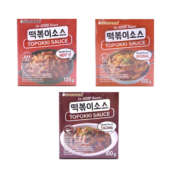 

Goodpokki Topokki Sauce 5p x 20gr (Original-Jjajang-Hot)/Sauce Topokki/Import