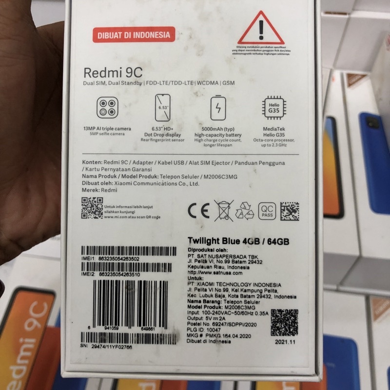 Xiaomi Redmi 9C 4/64 Resmi indonesia