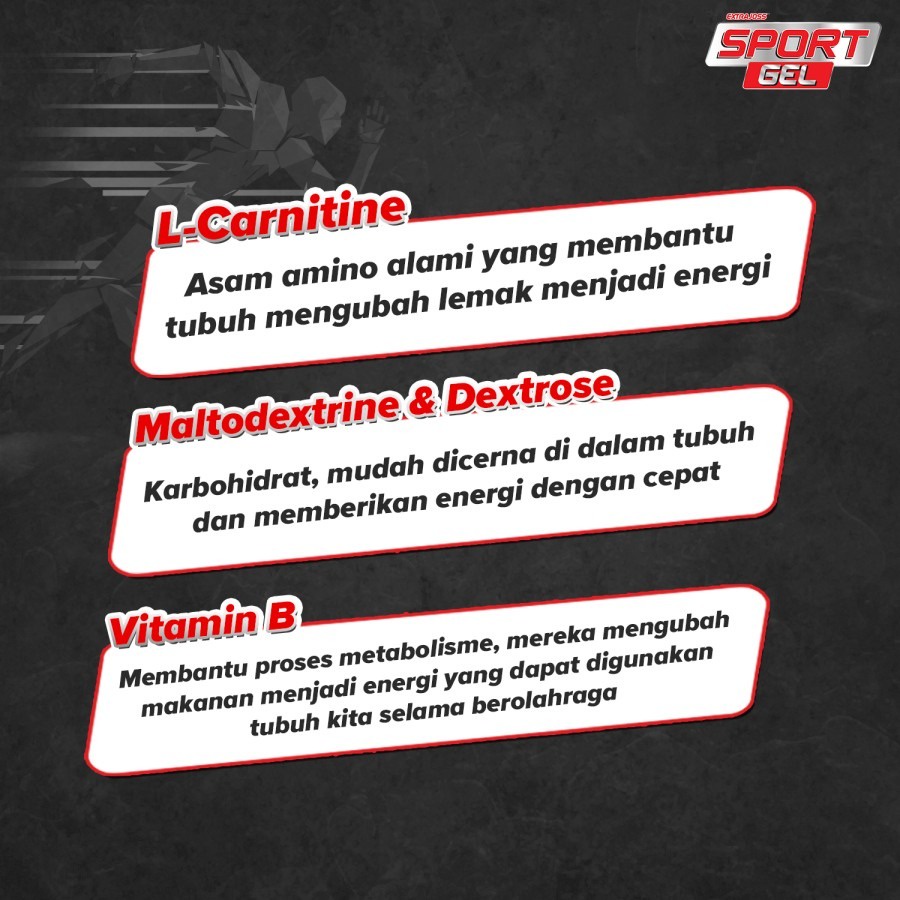 EJ Sport Gel extra joss sportgel GU energy stamina olahraga lari sepeda