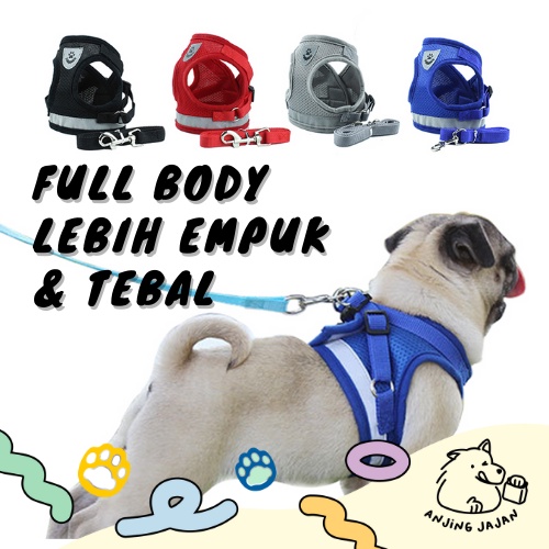 Rompi Harness Anjing dan Kucing + Tali Tuntun Untuk Anjing / Kucing | Harness + Leash Dog / Cat MURAH