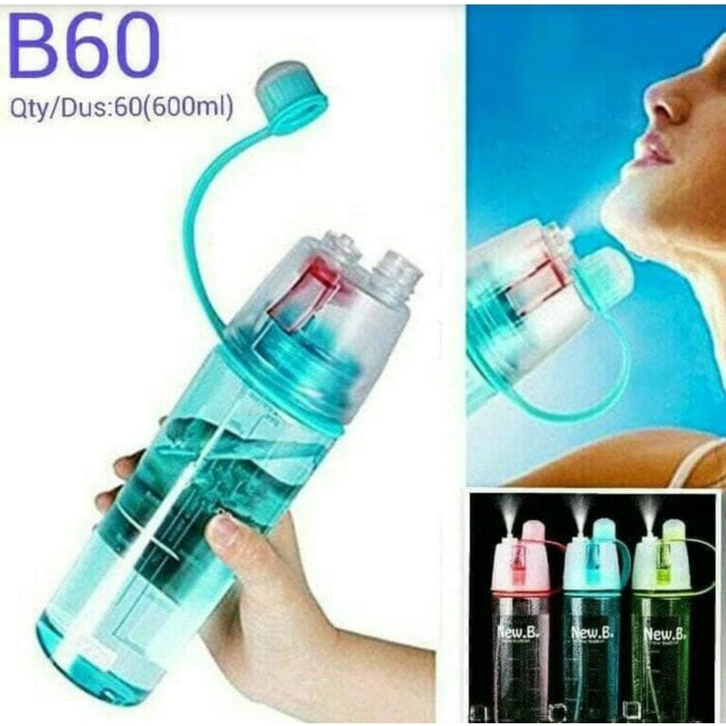 Botol Minum Sporty Spray Semprot New B Water