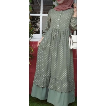 GAMIS UNDAK MOTIF POLKADOT PREMIUM