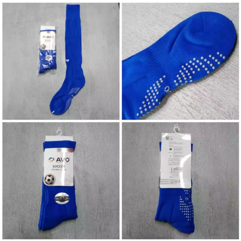 KAOS KAKI ANTI SLIP BOLA PANJANG BIRU/ KAOS KAKI ANTI FUTSAL OLAHRAGA