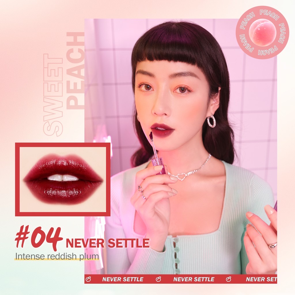 BARENBLISS Peach Makes Perfect Lip Tint Korea / Stain Up To 24H 3ml / Moisturizing / Sweety Peach / 01 Paradise Found 02 Pretty Please 03 Take Change 04 Never Settle / Makeup Make Up Lipstick Lipstik Matte Gloss Cream Velvet Balm Glow Liner / BNB Paket