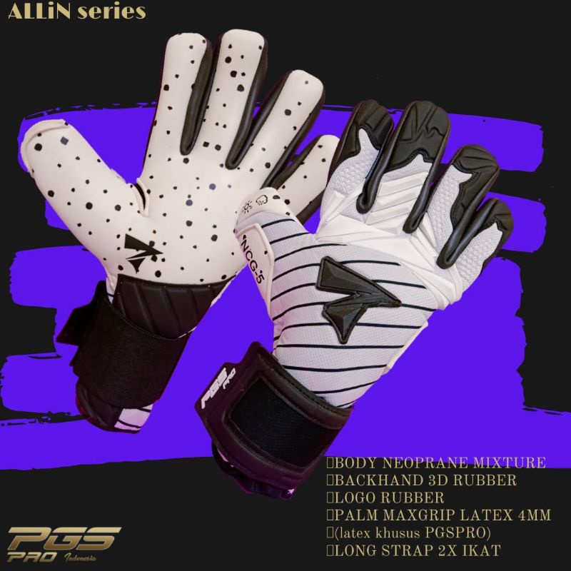 READY STOK  SARUNG TANGAN KIPER PGS PRO ALL IN SERIES PUTIH  2021 ORIGINAL