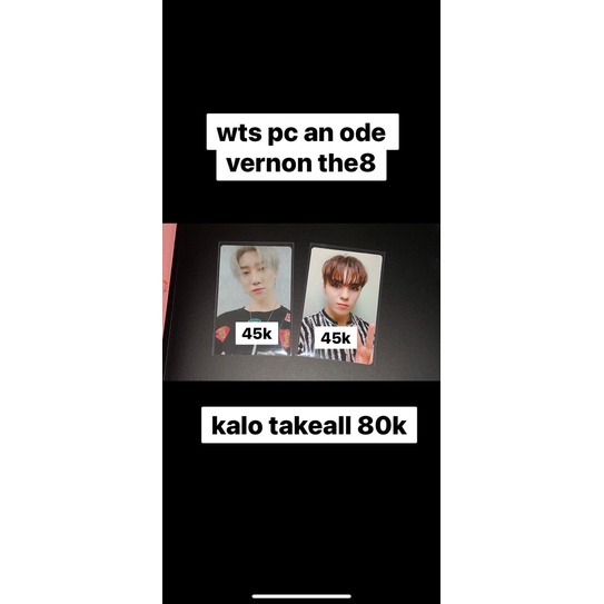 an ode real photocard vernon the8 seventeen pc svt minghao