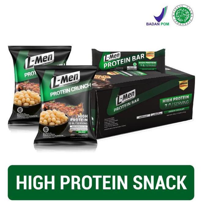 L-Men Protein Bar Chocolate 12 Sch + L-Men Protein Crunch BBQ x 2