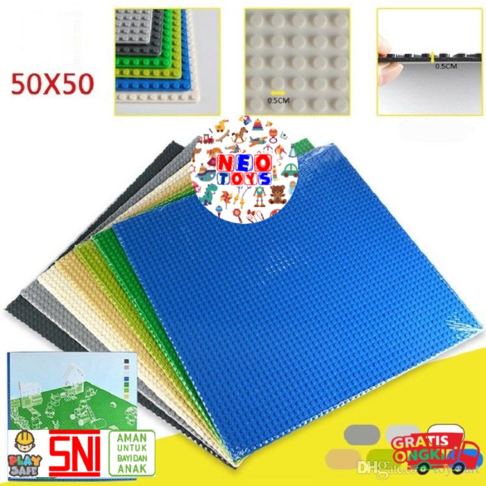 ORIGINAL BRICKS BASE PLATE 50X50 8808 IN OPP
@36PCS - TERMURAH NEOTOYS