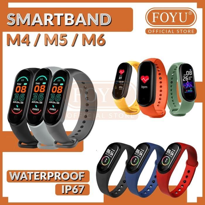 Smartband M4 Bracelet M5 M6 Jam Tangan Aksesoris Pria Wanita Trendy