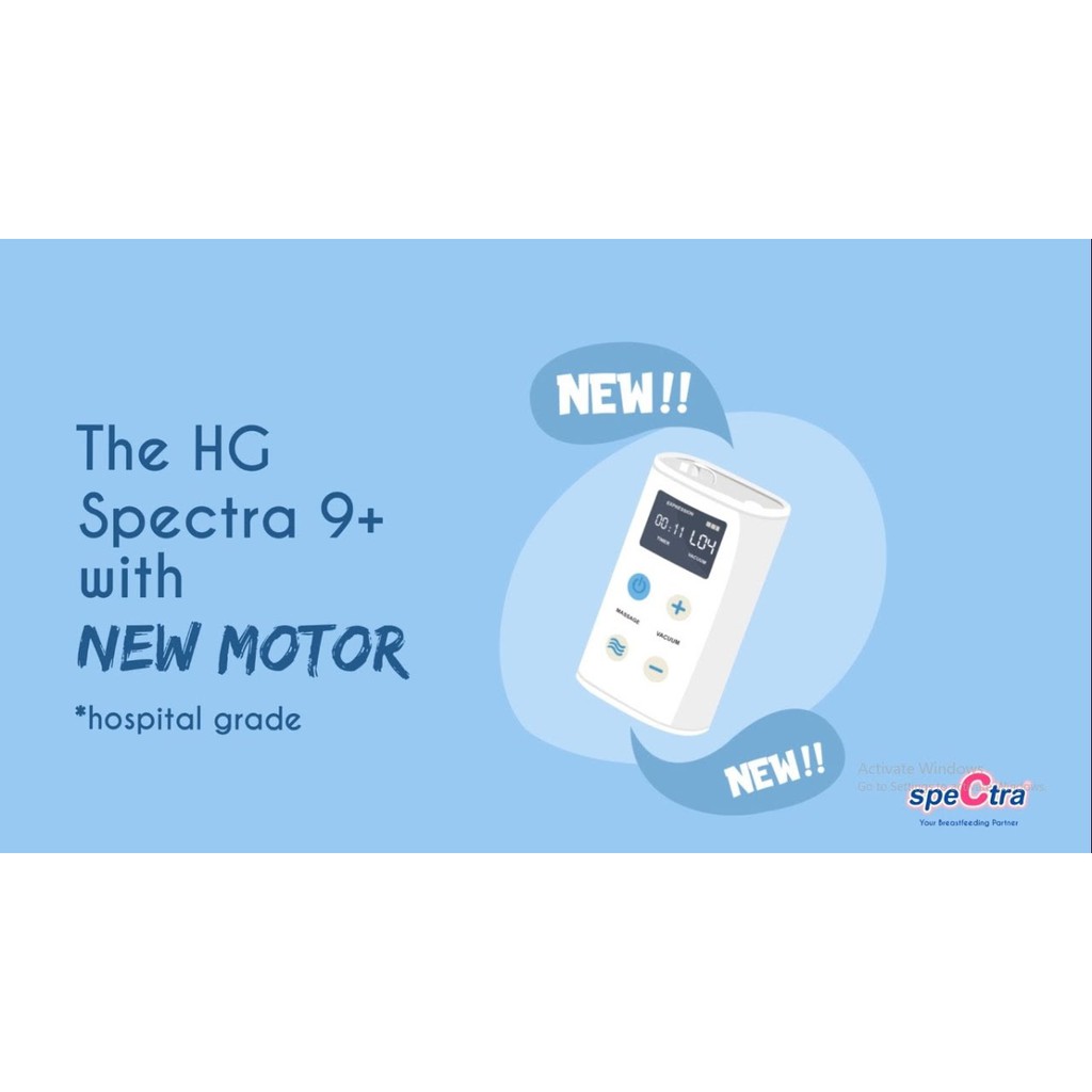 Spectra 9 Plus Electric Breast Pump NEW MOTOR Pompa Asi Elektrik Dual Pump 9+ WHS