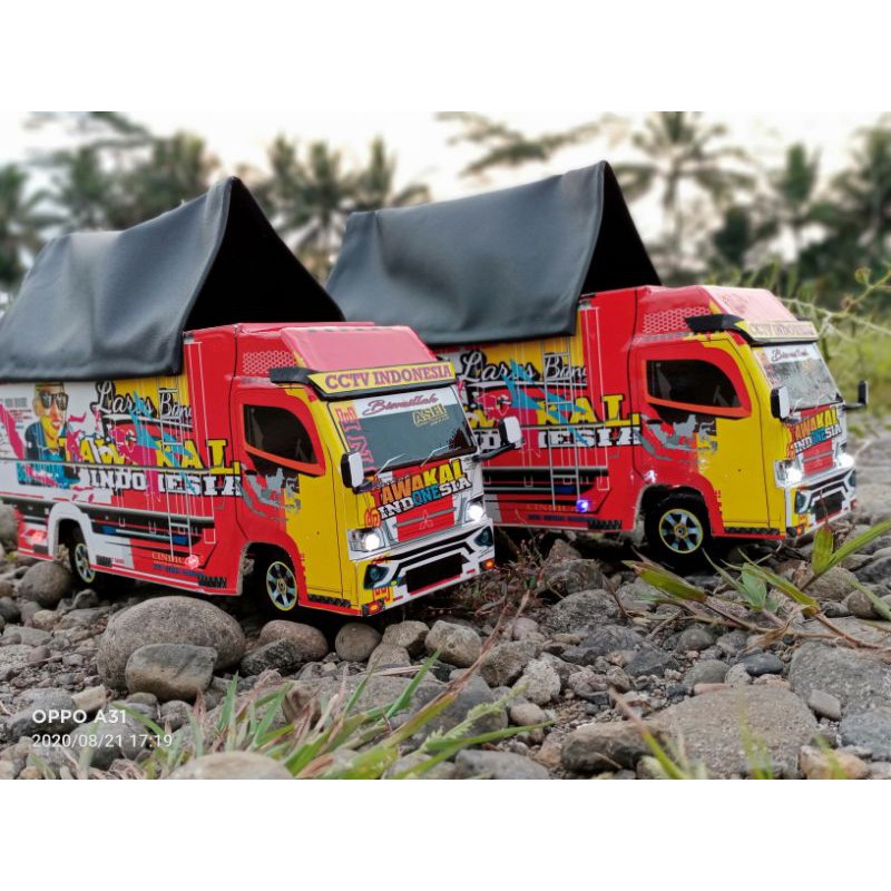  Miniatur  truk  TAWAKAL P30 sudah lampu dan terpal Shopee 