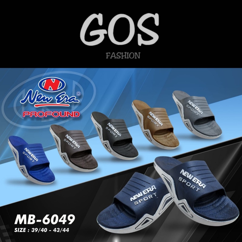 gof NEW ERA MB E 6049 Sandal Selop Pria Dewasa Sendal Karet Anti Slip Original