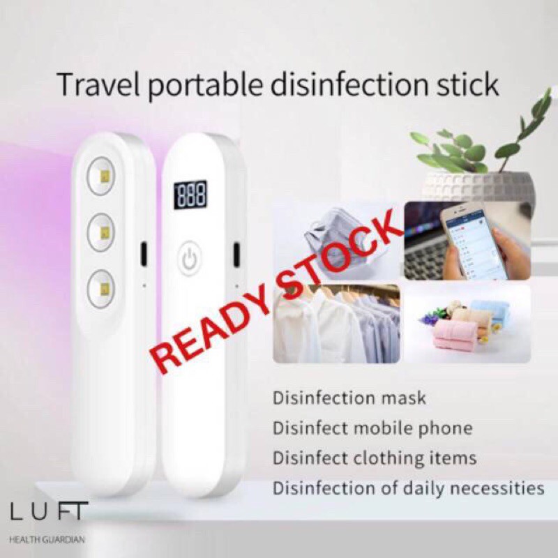 READY STOCK LUFT UVC PORTABLE STERILIZER DISINFEKTAN ANTI VIRUS