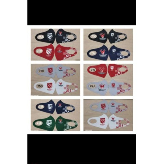 Masker Logo - Masker Scuba -  Masker Kain Indonesia 75 Per 1  biji / Masker logo 75