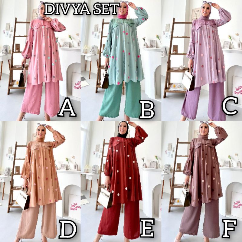 SETELAN DIVYA SET ORI GLAMZ GLZ