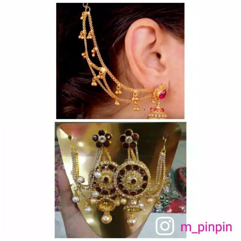 Anting bahubali/anting india/aksesoris india/fashion india/kerabu