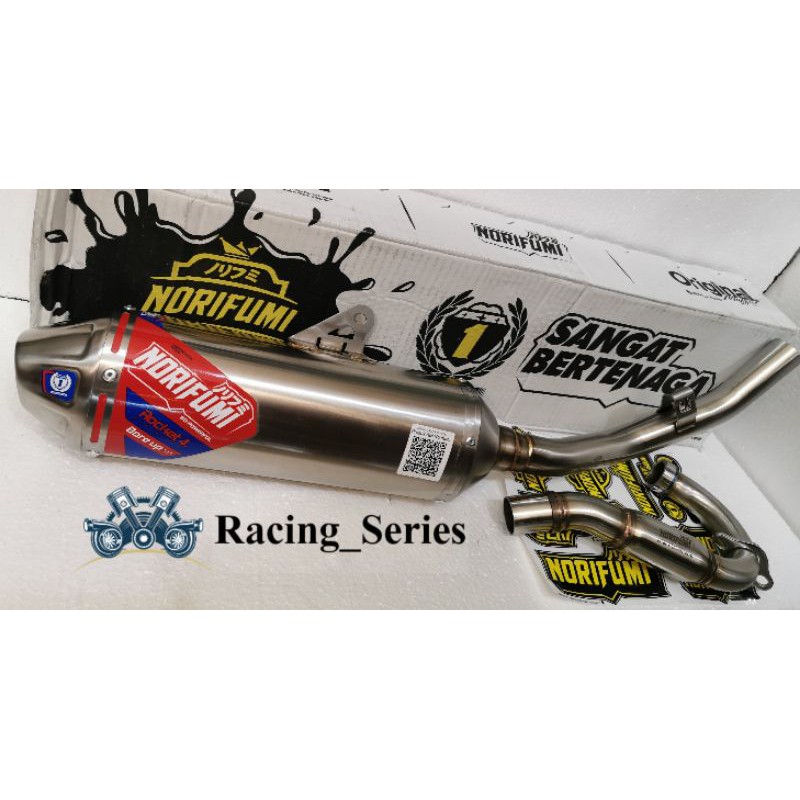 knalpot norifumi rocket 4 bore up 100% ASLI for klx150 / crf150