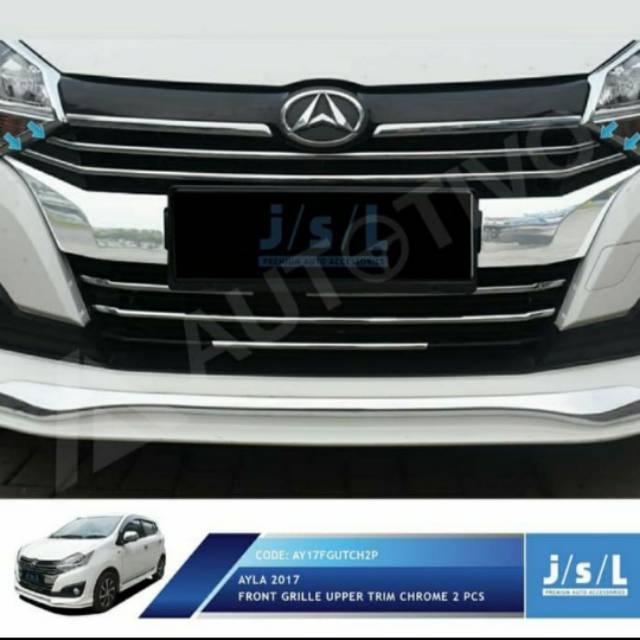 List grill depan new Ayla 2017/ front grill upper trim 2 pcs jsl