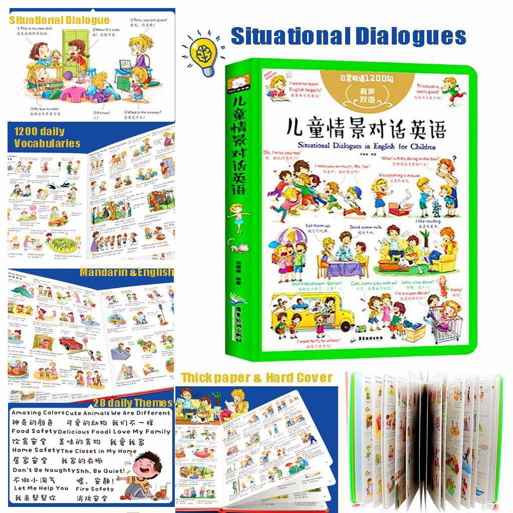 L Edukasi Buku English for Childern's Daily Life Anak Belajar Bahasa Mandarin Bilingual Vocabulary Buku Cerita Story Vocab