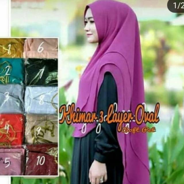 Hijab khimar 3 layer | hijab ceruty modern