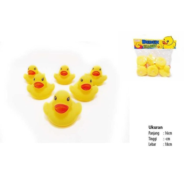 MAINAN ANAK BEBEK KARET MAINAN MANDI ANAK BEBEK ENCIT MAINAN BEBEK KUNING 6 PCS