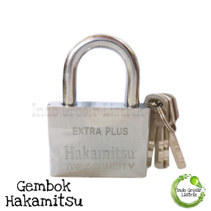 Gembok Stainless 30mm-60mm Leher Pendek Hakamitsu Gembok Besi Pendek 30mm 40mm 50mm 60mm Putih