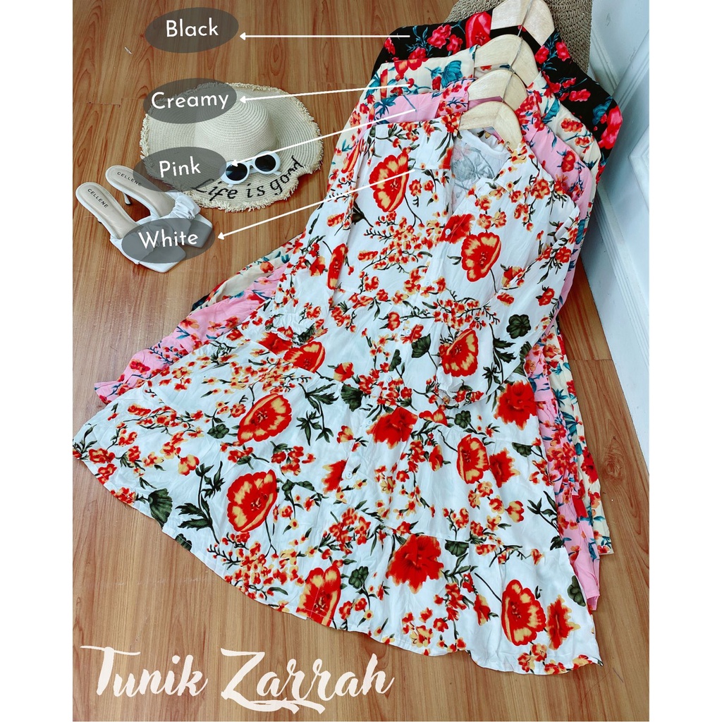 Zhelda Zarrah Kaktus Ayla Macan Tunik Rayon