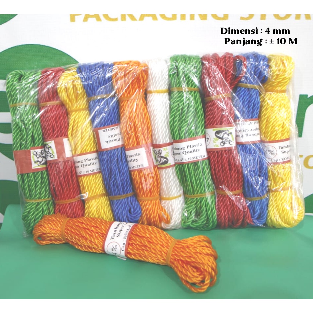 TALI TAMBANG 4MM KECIL TALI GONI PANJANG 10M SUPER MURAH TALI JEMURAN TALI GONI WARNA TALI RAMI GULU