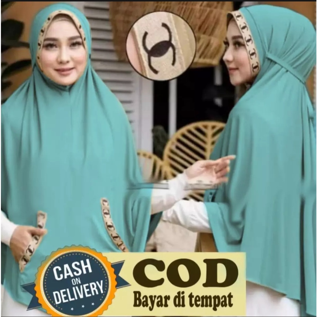 Jilbab Instant Dewasa Bergo Saku List Jumbo Bahan Jersey Terbaru Termurah / Alody's Collection