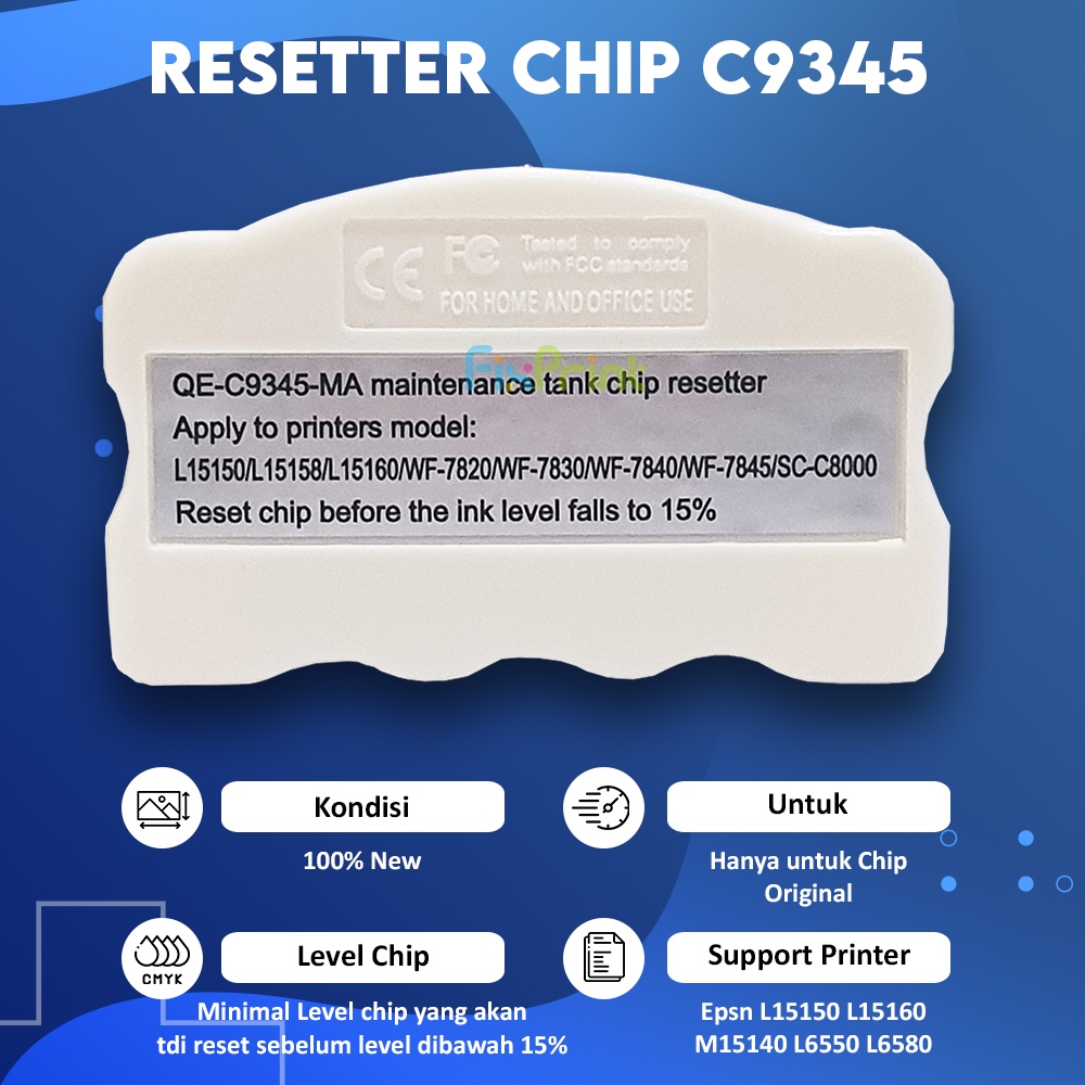 Resetter Chip Waste Ink C9345 Reset Chip Maintenance Box Wasting Pad