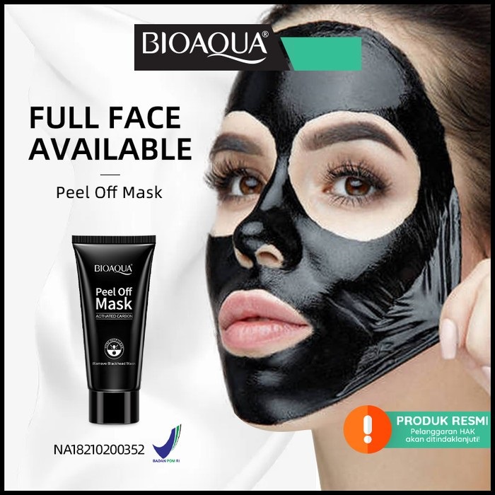 ★ BB ★ BIOAQUA Masker Peel Off Mask Charcoal Anti-Blackhead Mask 60g - BIO AQUA【BPOM】