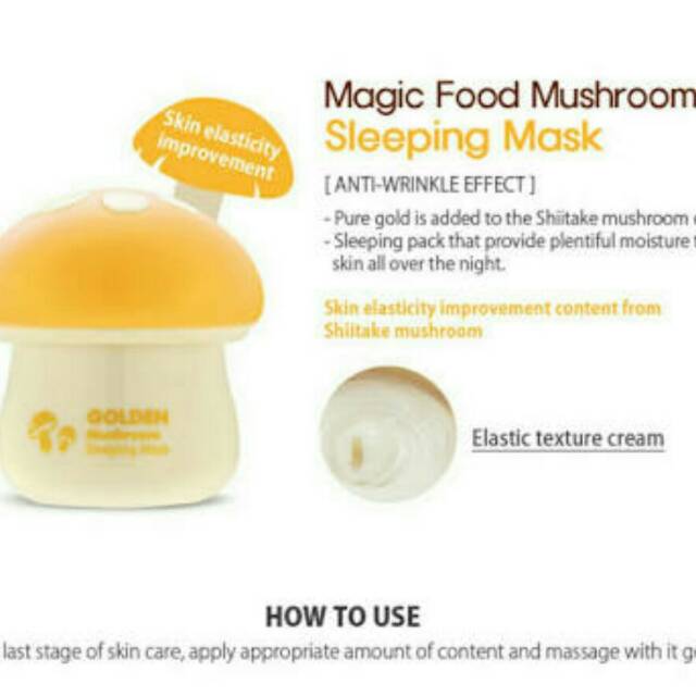 TONY MOLY GOLDEN MUSHROOM SLEPPING PACK 'MAGIC FOOD '