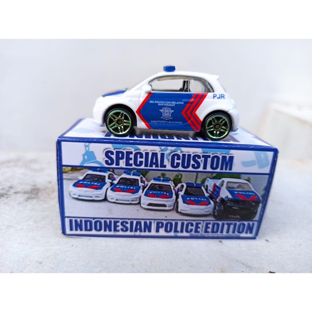 Hotwheels HW Fiat 500 Custom Mobil Polisi Indonesia Patwal PJR