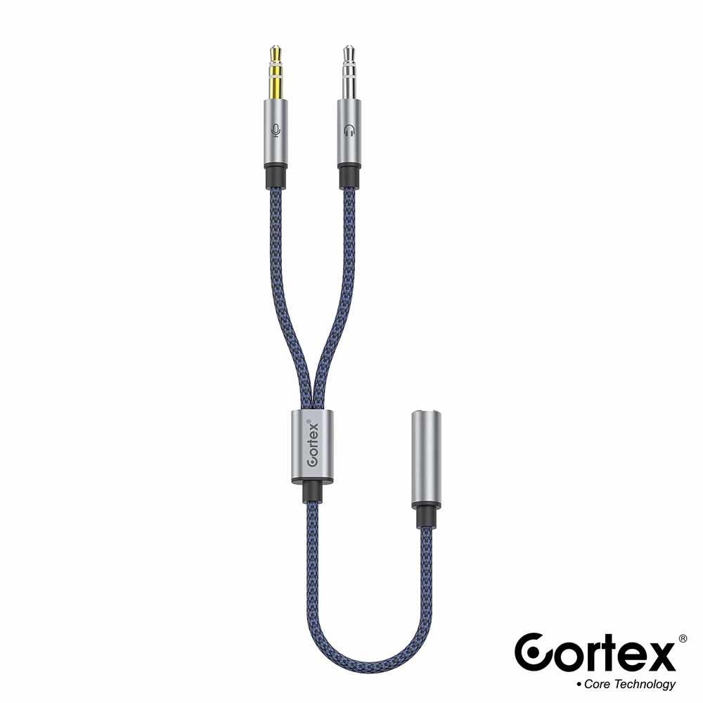 Cortex MH-229 Kabel Splitter Audio Jack 3.5mm Female to Dual Male 2in1 (Mic &amp; Audio)