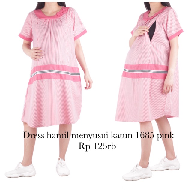 Maternity dress menyusui 1685 pink