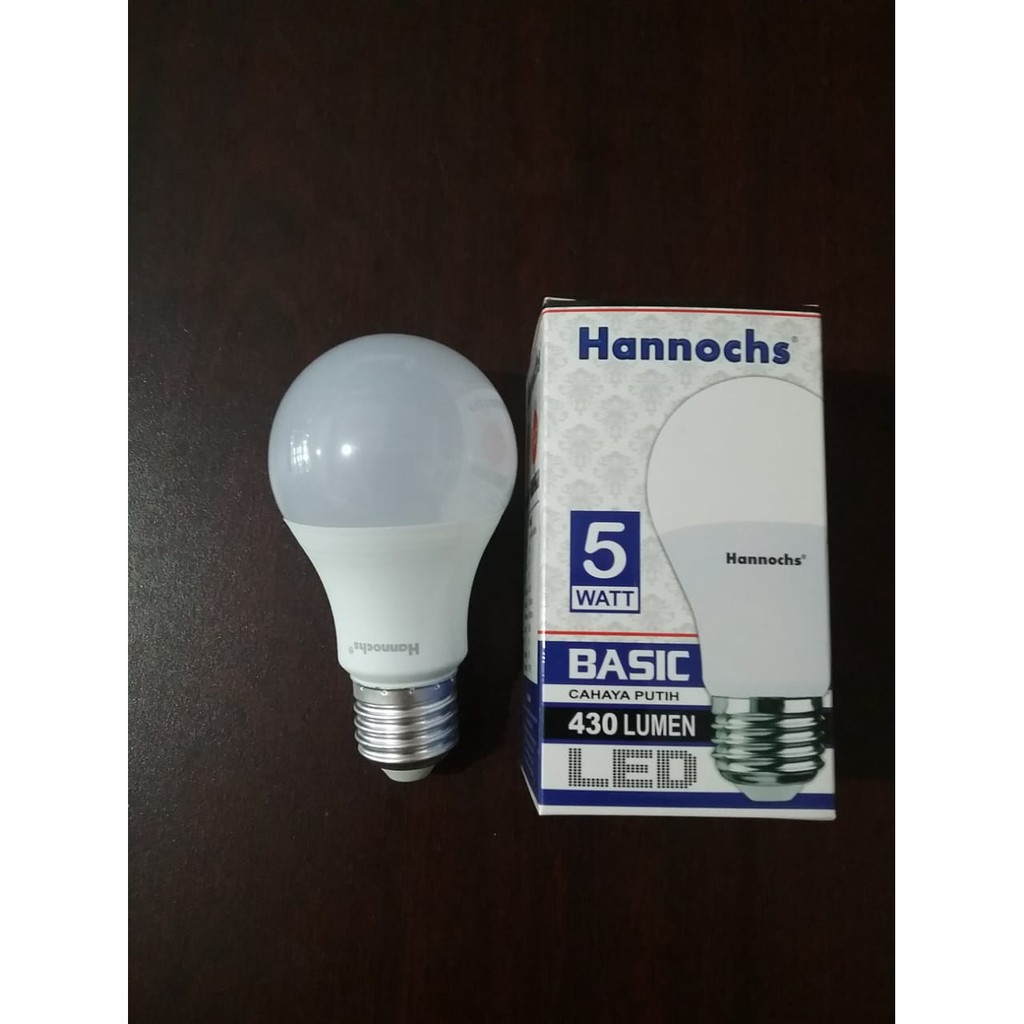 Bola Lampu Led Basic Hannochs 5 Watt Terang Bergaransi