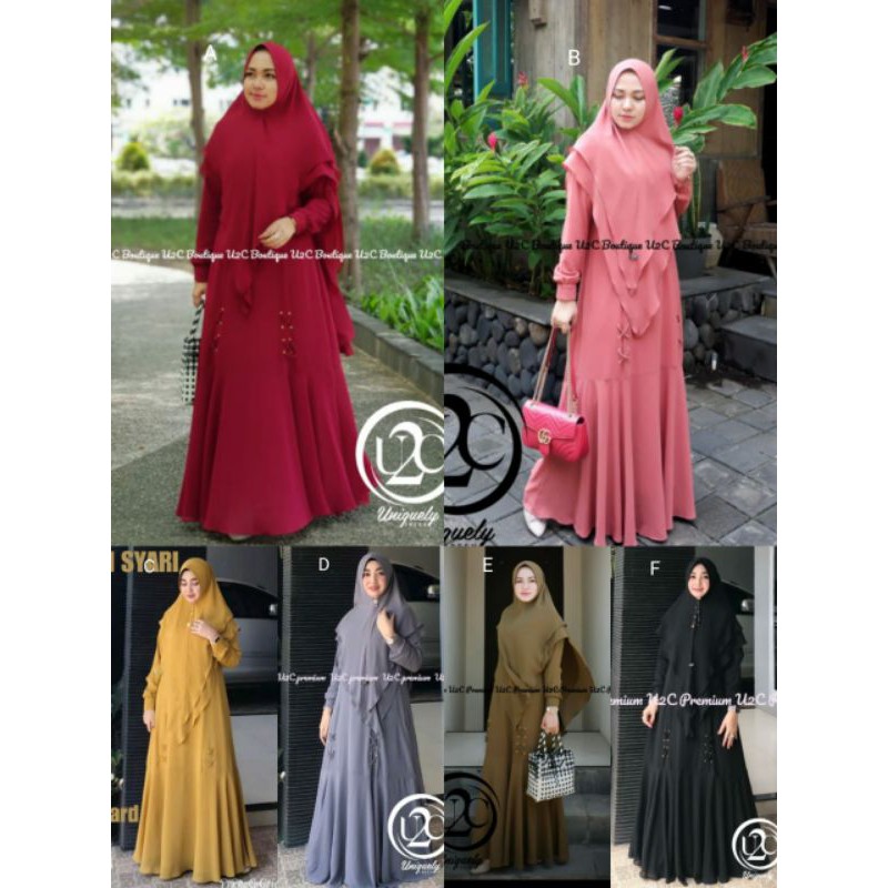 JANNAH SYARI PART 7 BY U2C GAMIS SYARI PREMIUM TERLARIS SET SYARI ORIGINAL BAJU SYARI