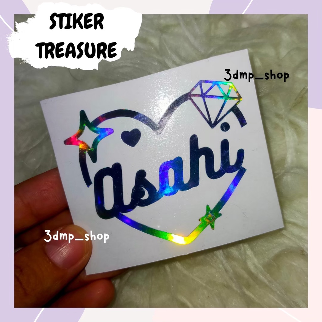 stiker hologram TREASURE all member