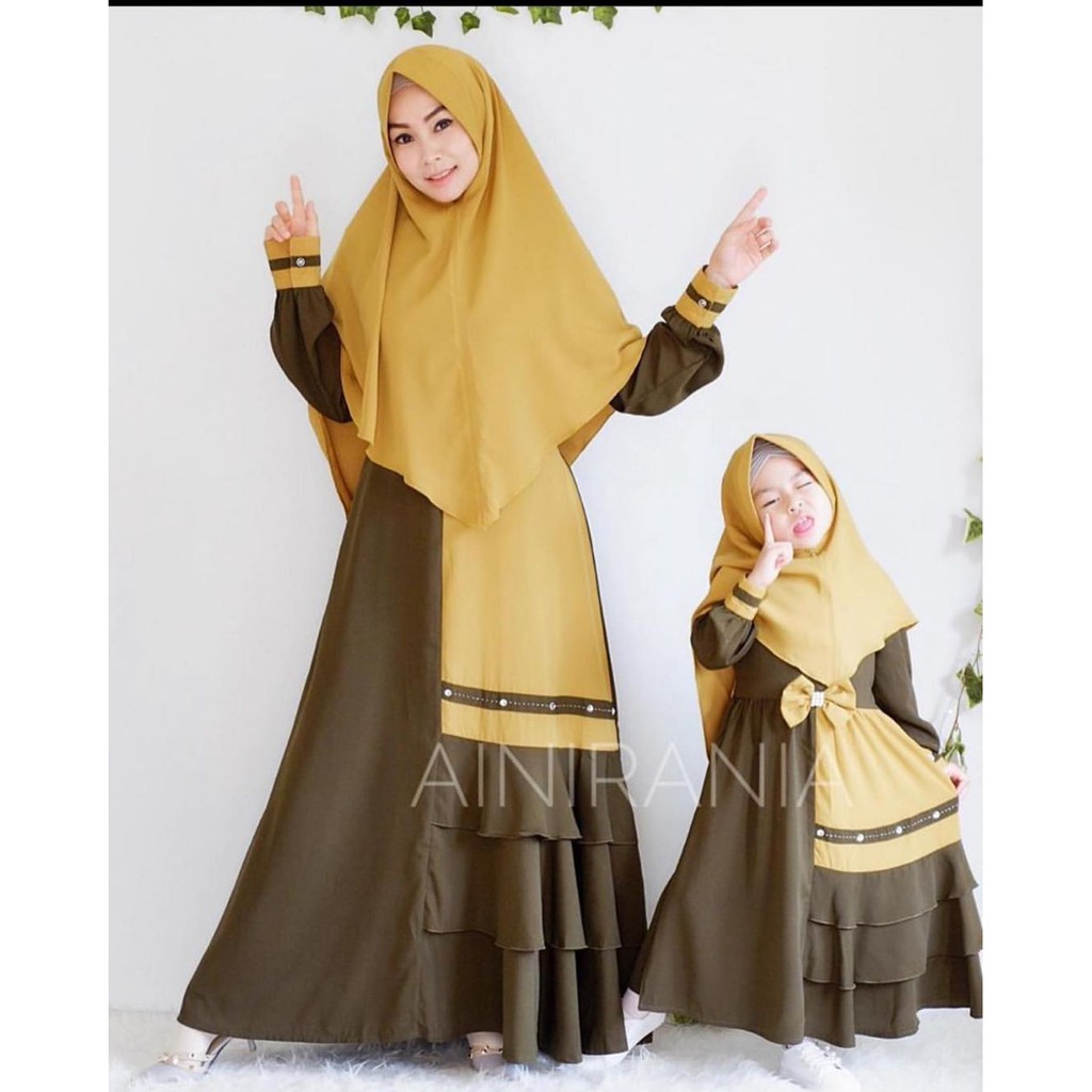 Farelly Baju  Gamis  Couple Ibu  Dan  Anak  Shopee Indonesia