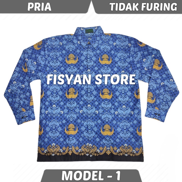 TERMURAH- Baju Batik Korpri Pria | Baju Batik Korpri Wanita - Model - 1, S