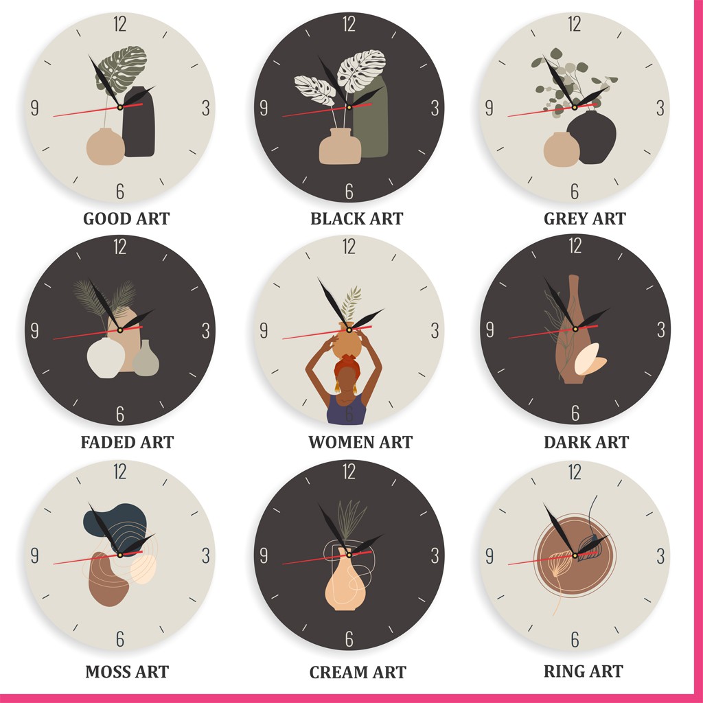 Jam Dinding Unik Art Vas Bunga Cantik Aesthetic Hiasan Jam Dinding Unik Art Vas Bunga Cantik Aesthetic Hiasan