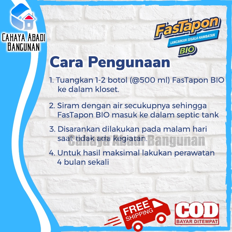 FasTapon BIO Solusi Septictank Wc Penuh Tanpa Sedot | Bakteri Pengurai