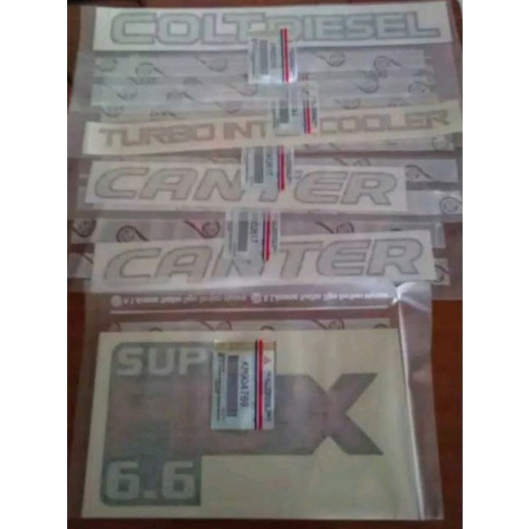 Stiker Dekorasi Mobil Canter Super HDX Set 5 Pcs