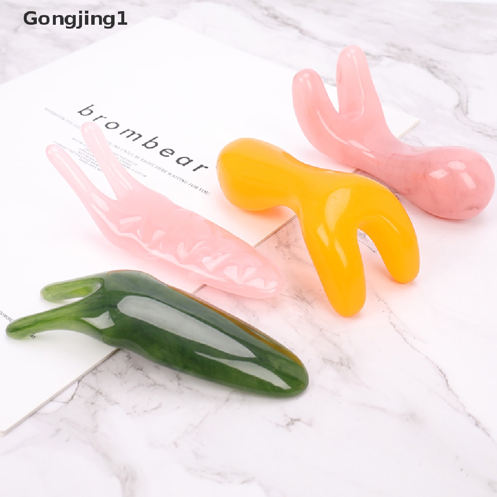 Gongjing1 Alat Pijat GuaSha Bahan Resin Alami Untuk Wajah / Hidung