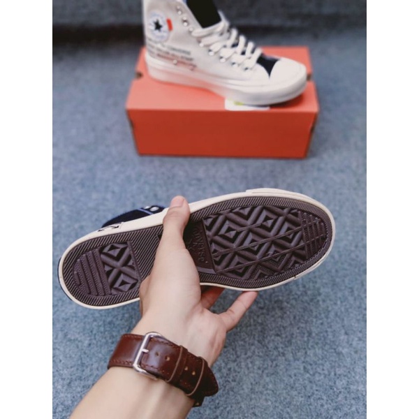 SEPATU CONV3RSEE 70s HIGH x OFF WHITE GLOSSY OFFWHITE PREMIUM MURAH