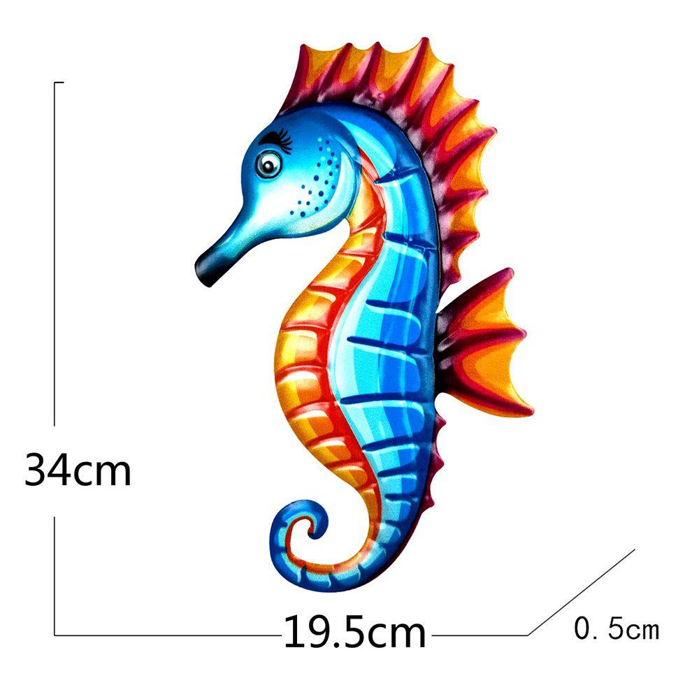 Populer Logam Kuda Laut Ornamen Halaman Artwork Patung Dekorasi Rumah Indoor Outdoor Taman Craft