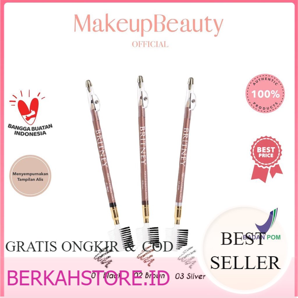 BRITNEY Purbasari Perfect Eyebrow Pencil / Pensil Alis Britney