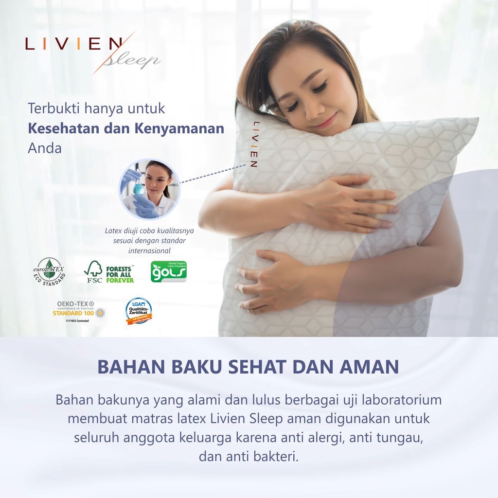 Livien Sleep Topper Kasur Belgium Latex Premium
