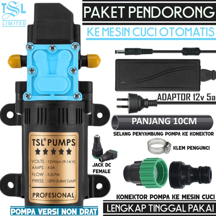 Paket Pompa Pendorong air Ke mesin cuci Otomatis - TSL NONDRAT